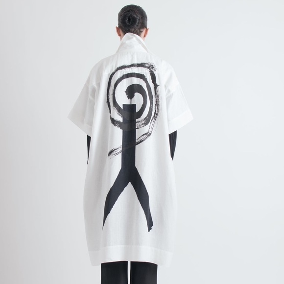 ISSEY MIYAKE IKKO TANAKA DUSTER LINEN VINTAGE JAPON 1996 COLLECTION WOMEN SIZE 6 - Picture 17 of 17